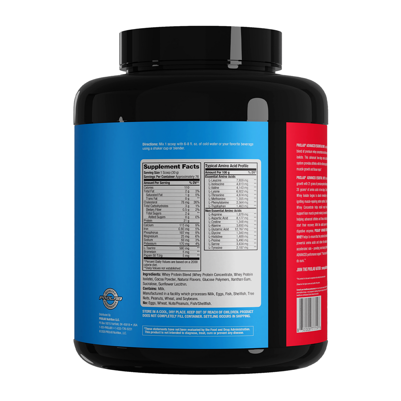 Prolab Nutrition Advanced Essential Whey Chocolate Mousse Right