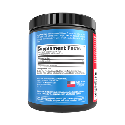 Prolab Nutrition Micronized Creatine Monohydrate Powder | International Market Product