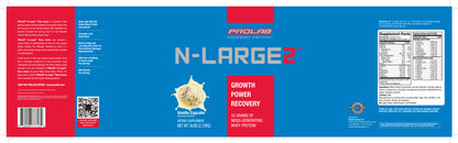 Prolab Nutrition N-Large2 Mass Gainer Vanilla Cupcake Label
