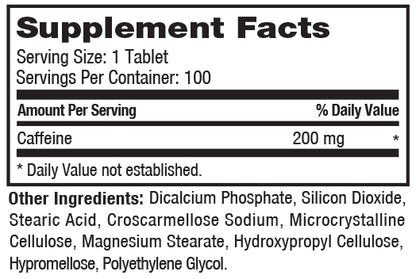 Prolab Nutrition Caffeine Energy Support, Zero Calories, Reduced Fatigue, Extra Strength Energy 200mg