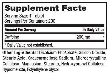 Prolab Nutrition Caffeine Energy Support, Zero Calories, Reduced Fatigue, Extra Strength Energy 200mg