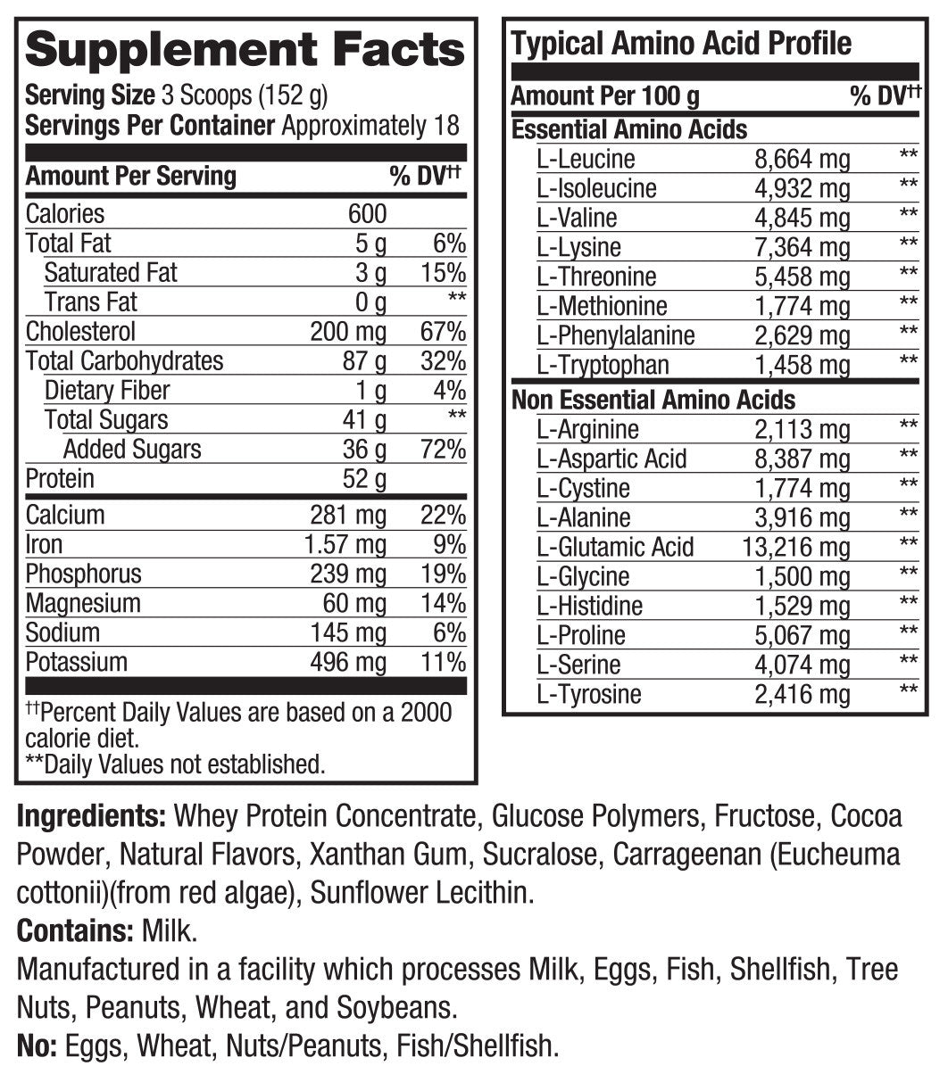 N-Large2 Chocolate Supplement Panel