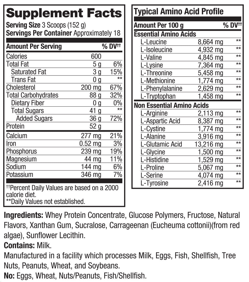 N-Large2 Vanilla Supplement Panel